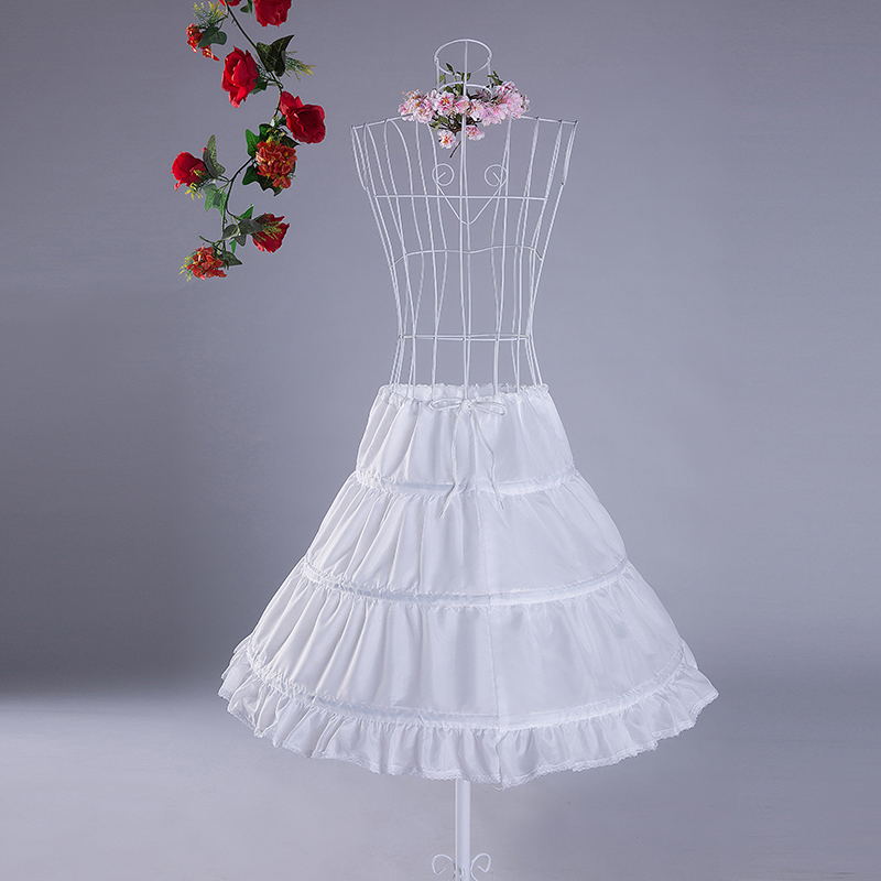 Sottoveste per bambini bianca sottoveste abito da ballo strato per bambini crinolina pizzo formale ragazza sottogonna elastico in vita con coulisse formale