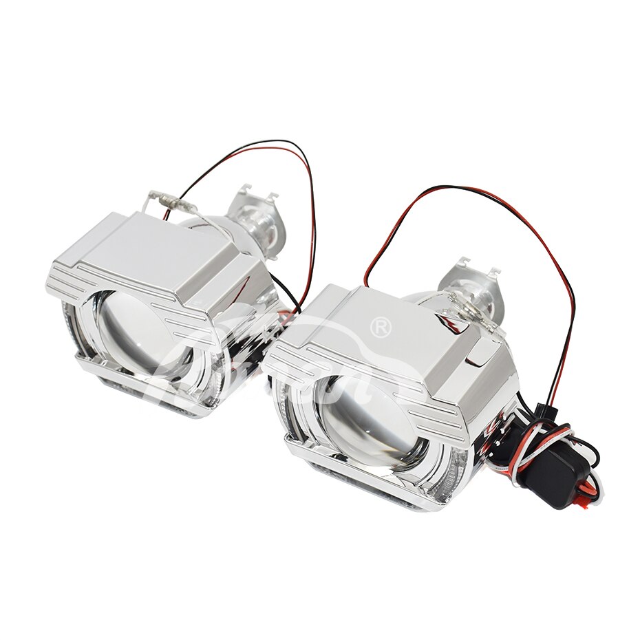 Ronan 2.0 moto H1 bi xénon led angel eyes un ensemble jet-ta shrouds H4 H7 adaptateur voiture phare utiliser H1 ampoule pour la rénovation