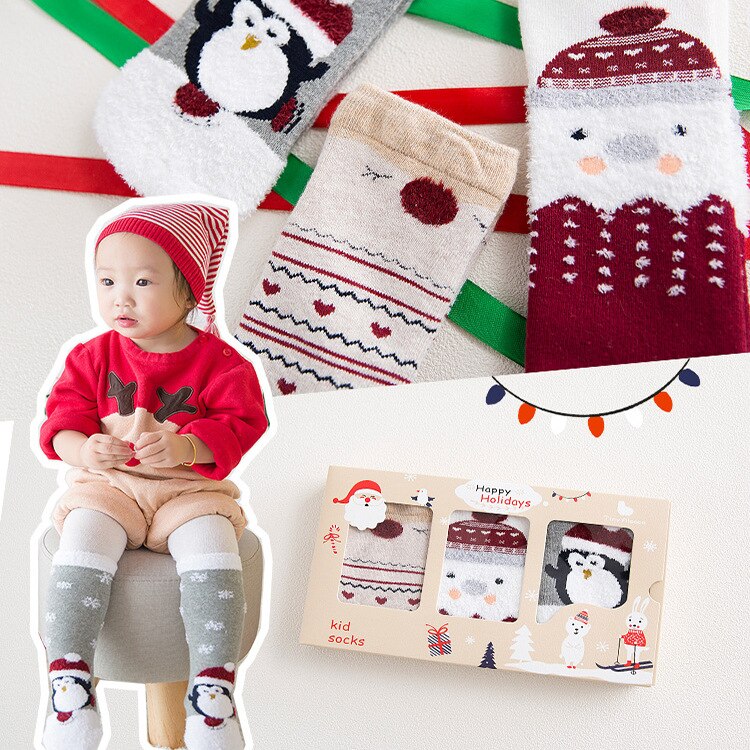 Kid Boy Girl Leg Warmers Santa Claus Toddler Girl Socks Boys Girls Merry Christmas Baby Sock