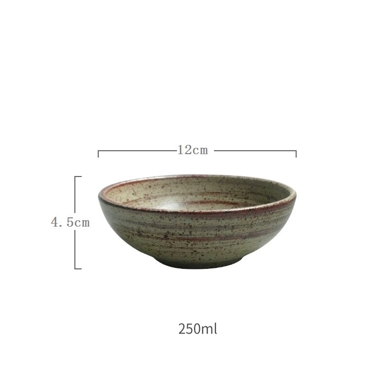 CHANSHOVA, conjunto moderno de plato redondo de cerámica grueso pintado a mano de estilo antiguo Vintage, platos, taza de té, juego de cuencos, utensilios de cocina H000: 5