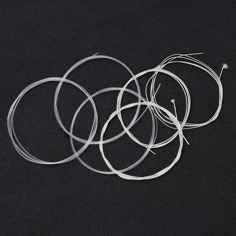 Acoustic Guitar 6 pcs/set steel Strings Gauge Set of Wooden guitar Guitar Strings Classical silver plating color