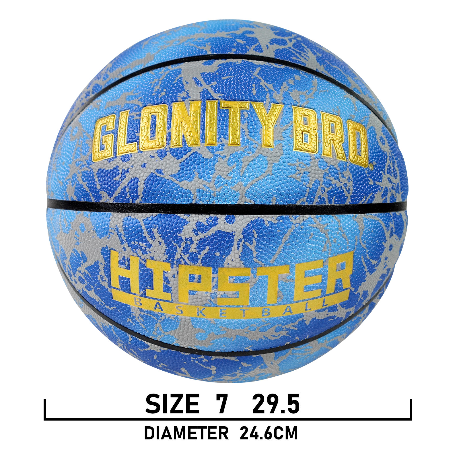 Uso nocturno Baloncesto brillante Tamaño 7 Balón luminoso de calle interior al aire libre Pelotas noctilucentes de cuero suave de PU resistentes al desgaste Blanco: Gris claro