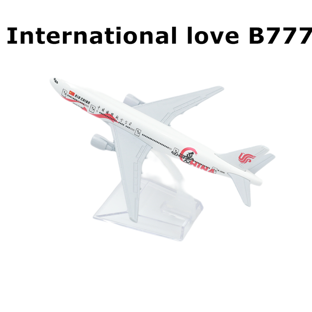 Miniatura dell&#39;ornamento del ricordo da collezione di aviazione del mondo di 15cm del modello 15cm della lega dell&#39;aeroplano della cina south Airlines B787: International  B777