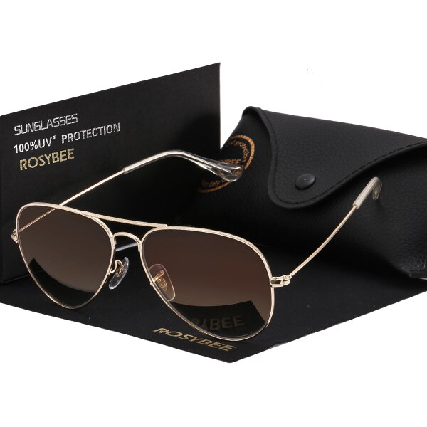 G15 Glass Lens women men Sunglasses uv400 aviation brand classic mirror male oculos vintage banned man sun Glasses: gold brown gradient