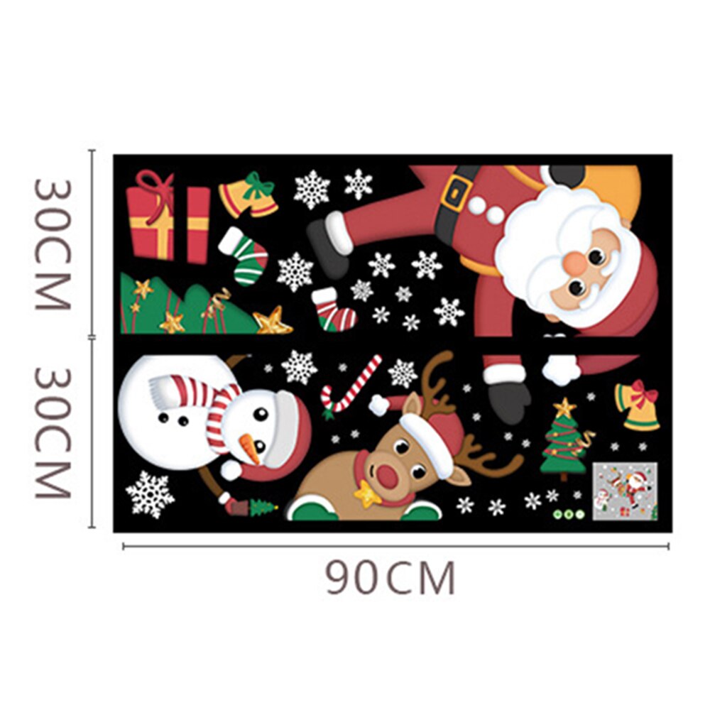 Christmas Wall sticker Large Snowman Window Glass Electrostatic Stickers