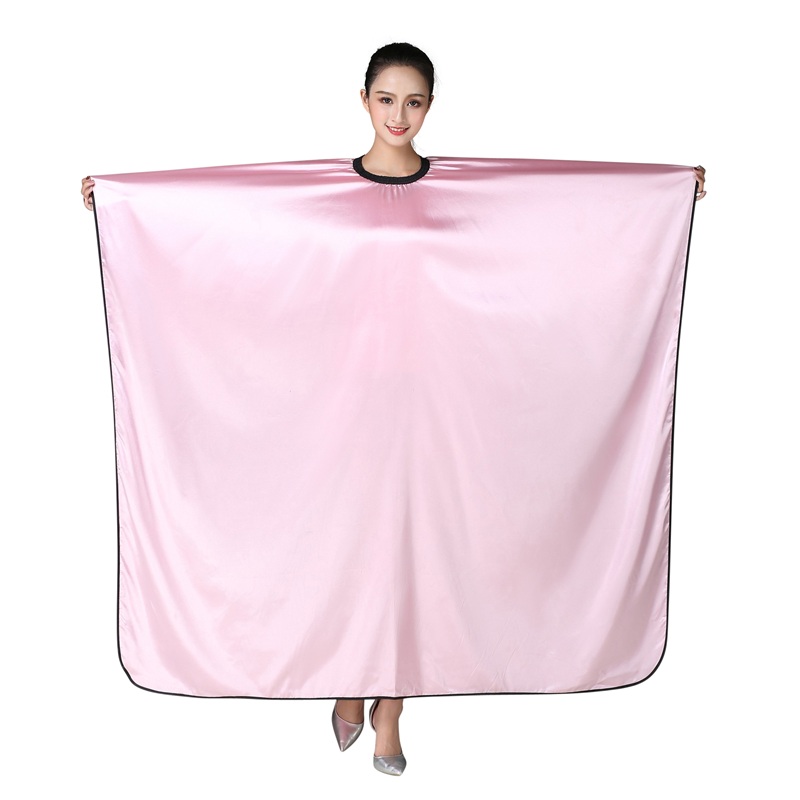 Salon Haircut Cape Adult Silk Waterproof Hair Dyeing Cutting Perming Styling Hairdresser Hairdressing Barber Apron: K087-Pink