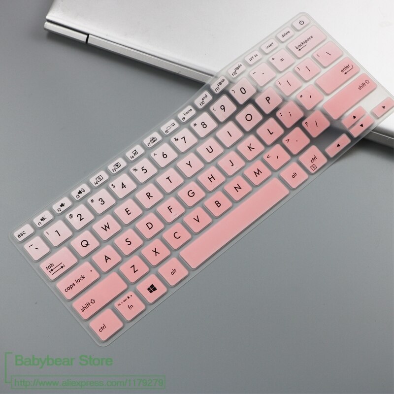 Silicone For Asus Vivobook S13 S330Un S330 S330Ua S330U Adol 13 13.3 Inch Laptop Keyboard Protective Keyboard Cover Protector: fadepink