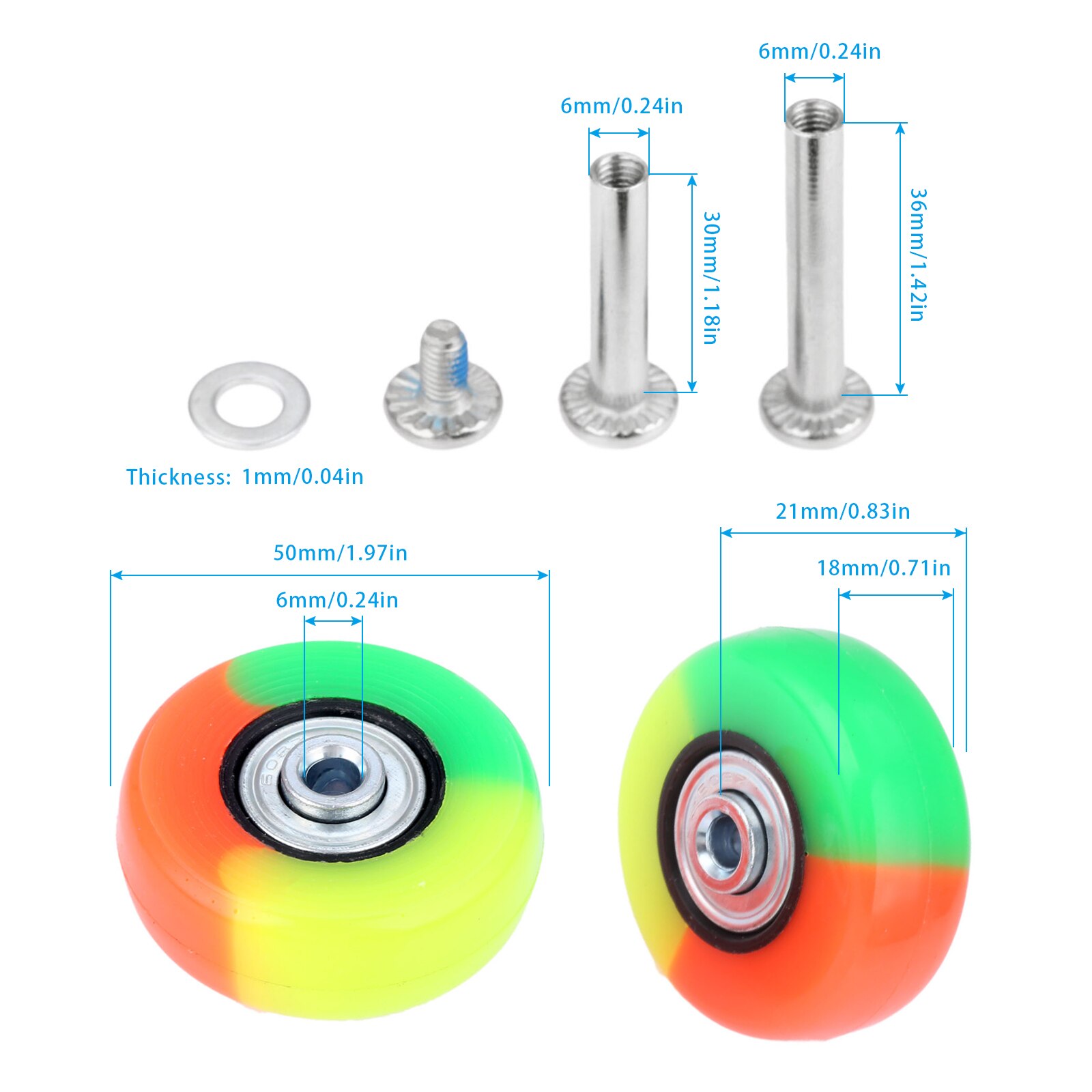 2Pcs Luggage Suitcase Wheels Rubber Sliding Practical Axles Replacement Casters Luggage Wheel Travel Flexible Suitcase 3colors