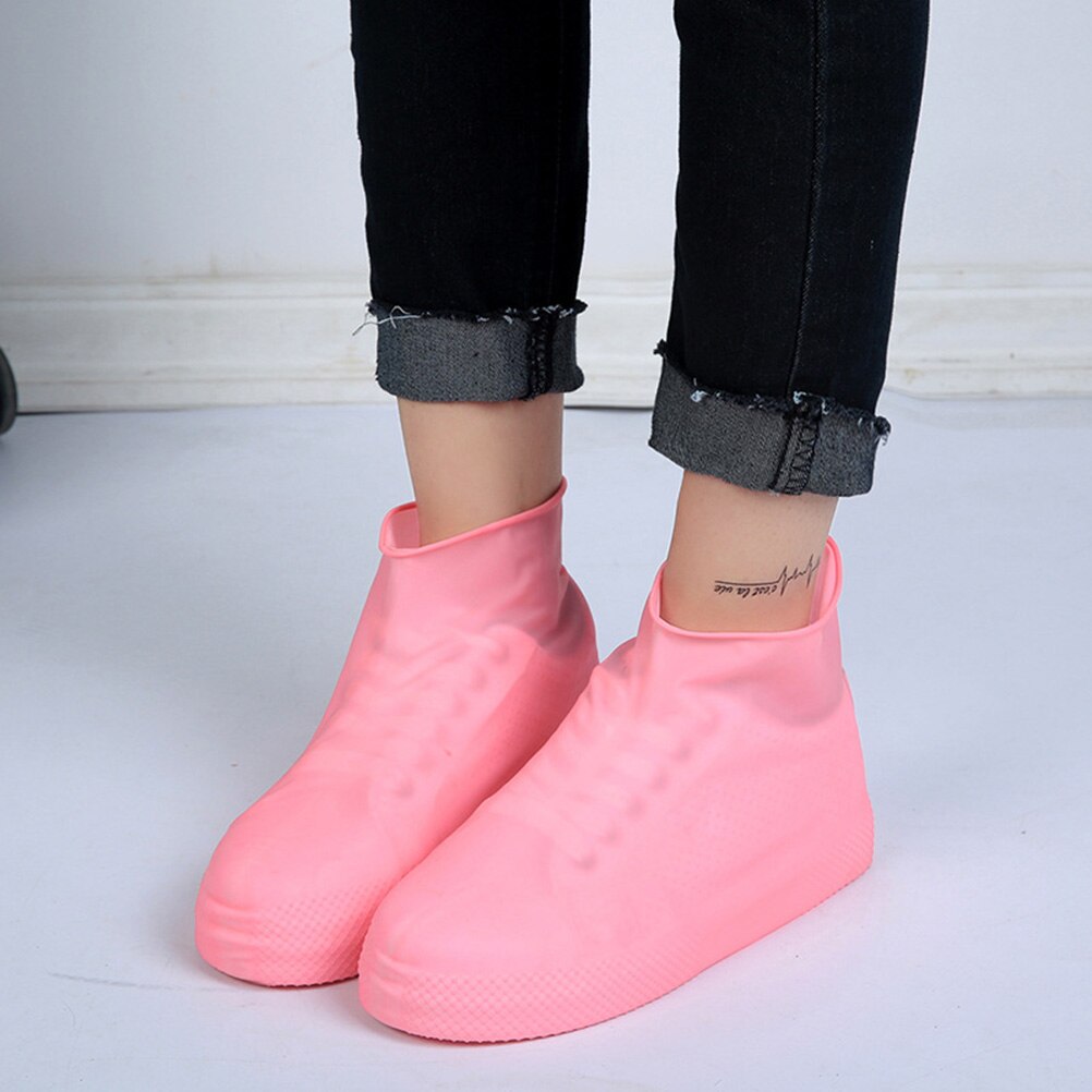 Unisex vattentät engångs elastisk latex boot täcker regn snö halkfria skoöverdrag