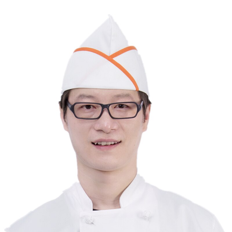 Casquette de chef japonais, chapeau de chef de bateau, restaurant sushi, blanc, gaze de cuisson, nourriture, chapeau de travail pour hommes et femmes, chapeau de cuisinier respirant: YELLOW