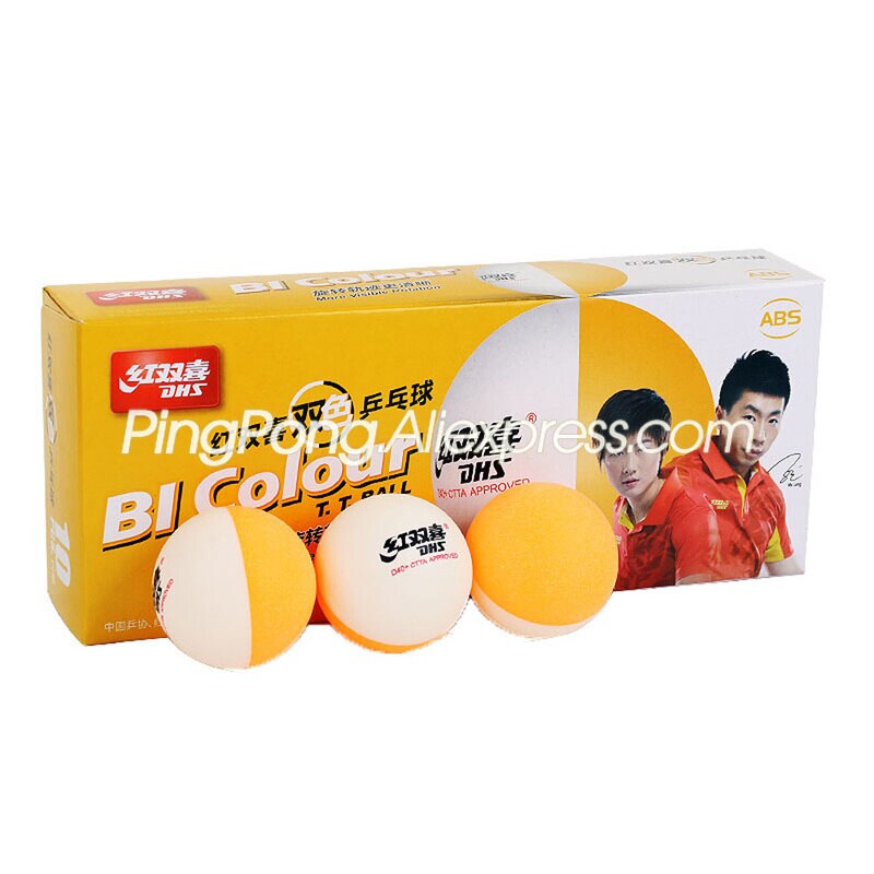 20 Balls DHS BI Colour / Double Color Table Tennis Ball ABS Plastic Original DHS Ping Pong Balls