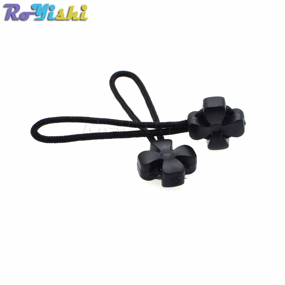 Lot de 7 tirettes de fermeture éclair, cordon de couleur mixte, sangle Lariat noir pour accessoires de vêtements