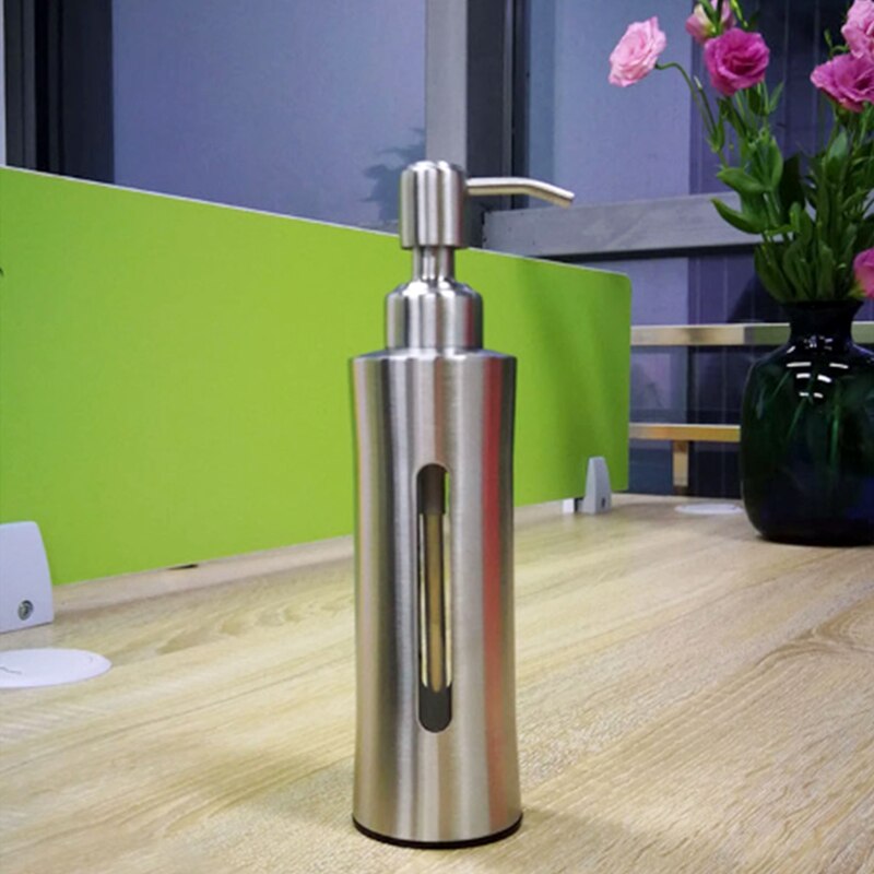 Handzeepdispenser , 7oz / 200 ml roestvrijstalen zeepdispensers, navulbare keukenzeepdispenser voor etherische olie