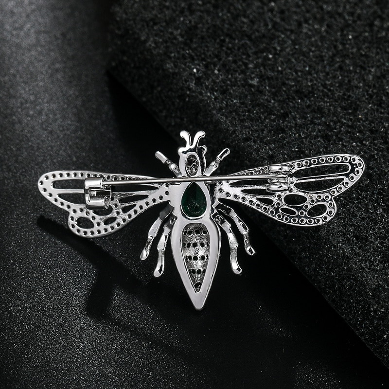 WEIMANJINGDIAN Cubic Zirconia CZ Crystal Insect Bee Brooch Pins for Women