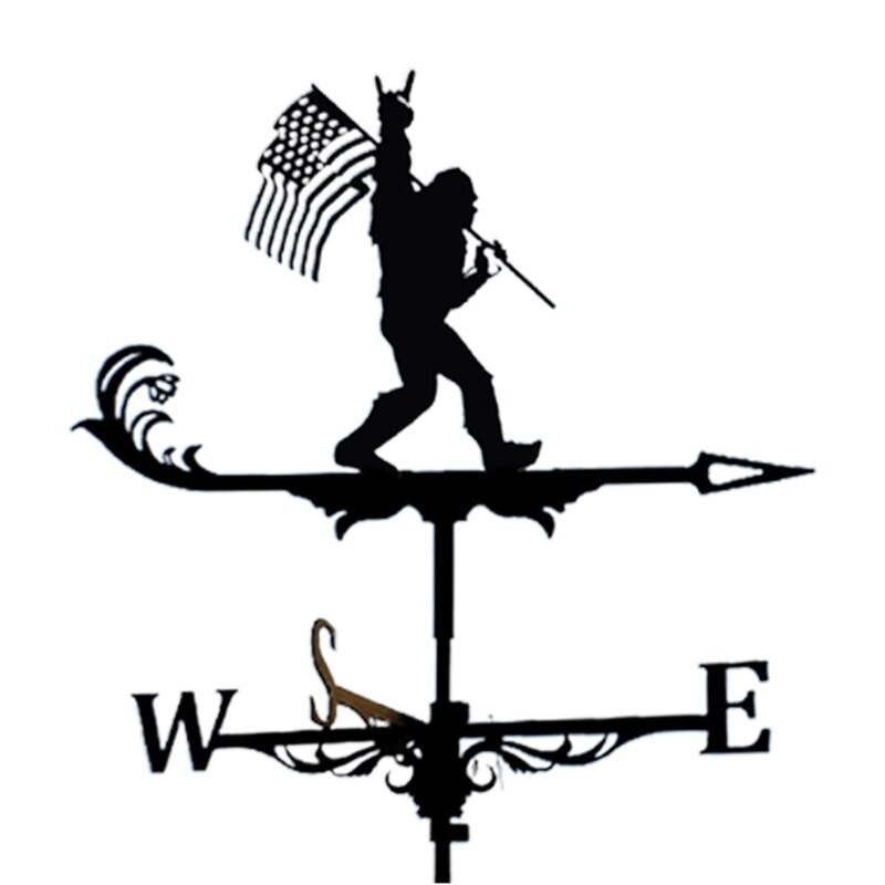 Spray Paint Gardening Garden Decoration Sign Weather Vane Retro Farm Scene Garden Stake Weathervane Measuring K3NA