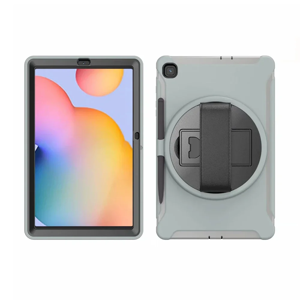 Funda para Samsung Galaxy Tab S 6 S6 Lite 2022 10,4 P610 P615 P613 P619 soporte giratorio para PC Fundas a prueba de golpes para tableta: Ipad pro12.9 / Gris