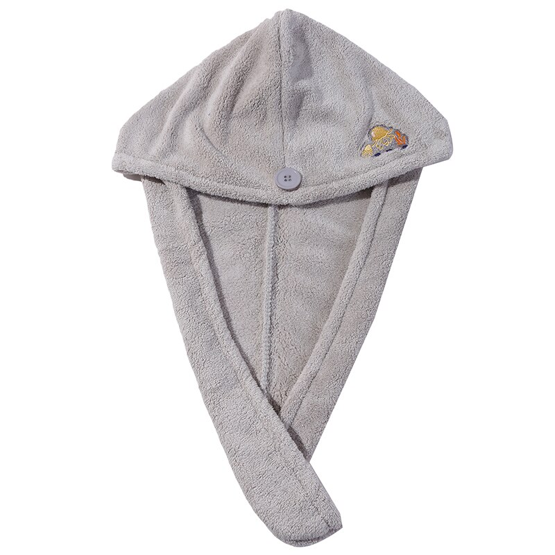 Magic Microfiber Haar Sneldrogende Wrap Lady Handdoek Snel Droog Haar Hoed Cap Tulband Head Wrap Baden Gereedschap Super Absorberende douche: gray