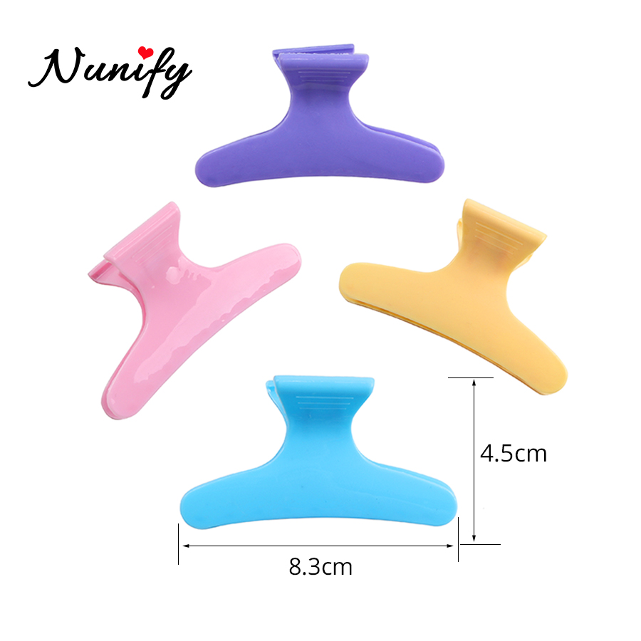 Nunify 4Pcs Plastic Krab Haar Clips En 1 Pc Haarverf Kam Thuis Diy Essentiële Tool Kappers Bakken Olie kam Met Borstel