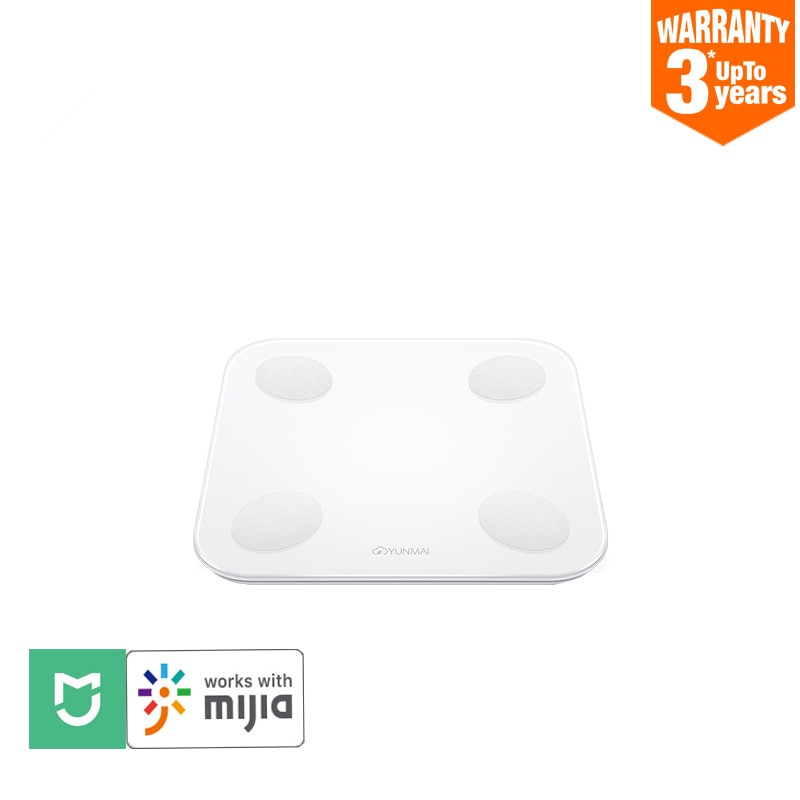 MIJIA YUNMAI báscula de peso corporal mini2 báscula digital inteligente de peso para baño para xiaomi mihome APP pantalla LED de hasta 150kg