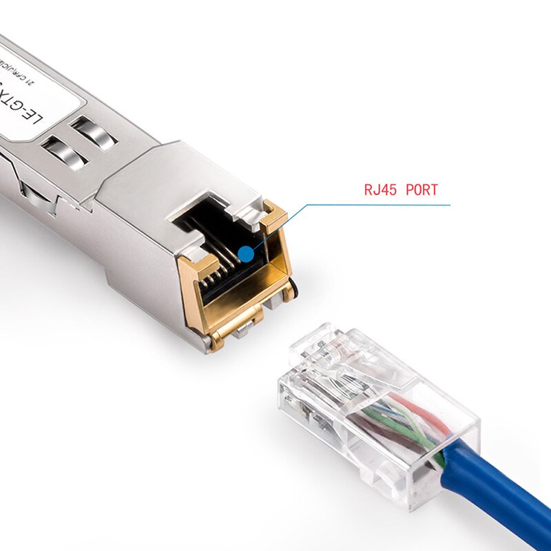 Sfp Module RJ45 Schakelaar Gbic 10/100/1000 Connector Sfp Koper RJ45 Sfp Module Gigabit Ethernet Poort