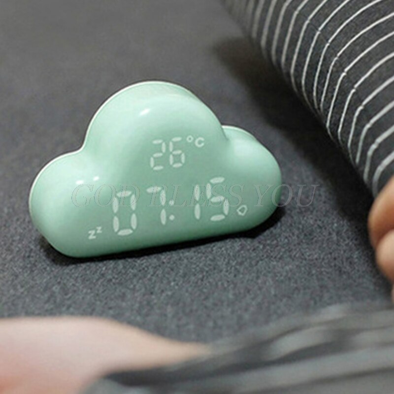 Cloud-Shaped Magnetic Clock Alarm Multi-Functional Clock with Strong Magnet Shows LED Time