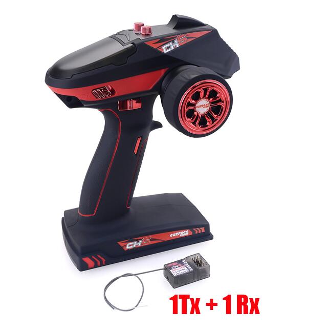 Surpass Hobby 2.4G 6CH Super Response Radio System Transmitter with Receiver For RC Car Boat Tank Water skateboard: Yellow