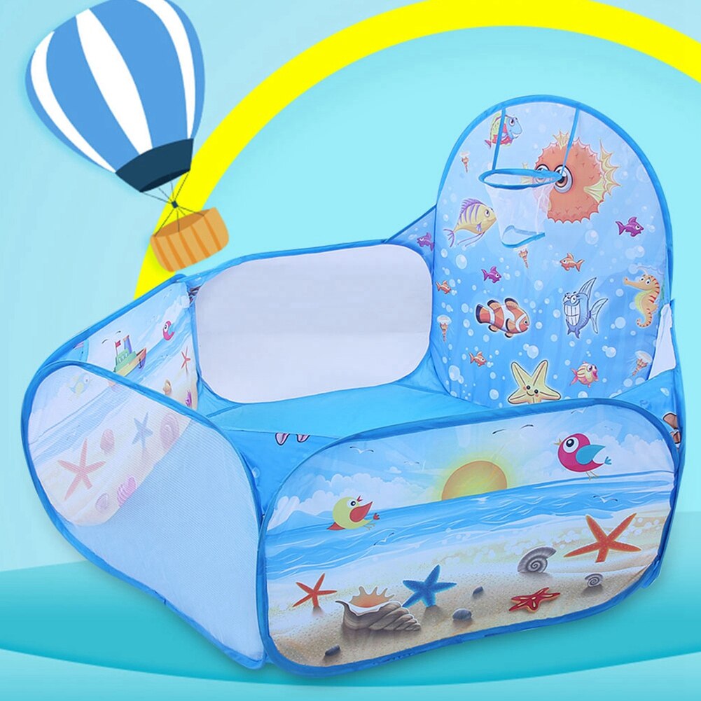 Spielzeug Zelt Ozean Serie Cartoon Spiel Ball Gruben Tragbare Pool Faltbare Kinder Outdoor Sports Pädagogisches Spielzeug Mit Korb