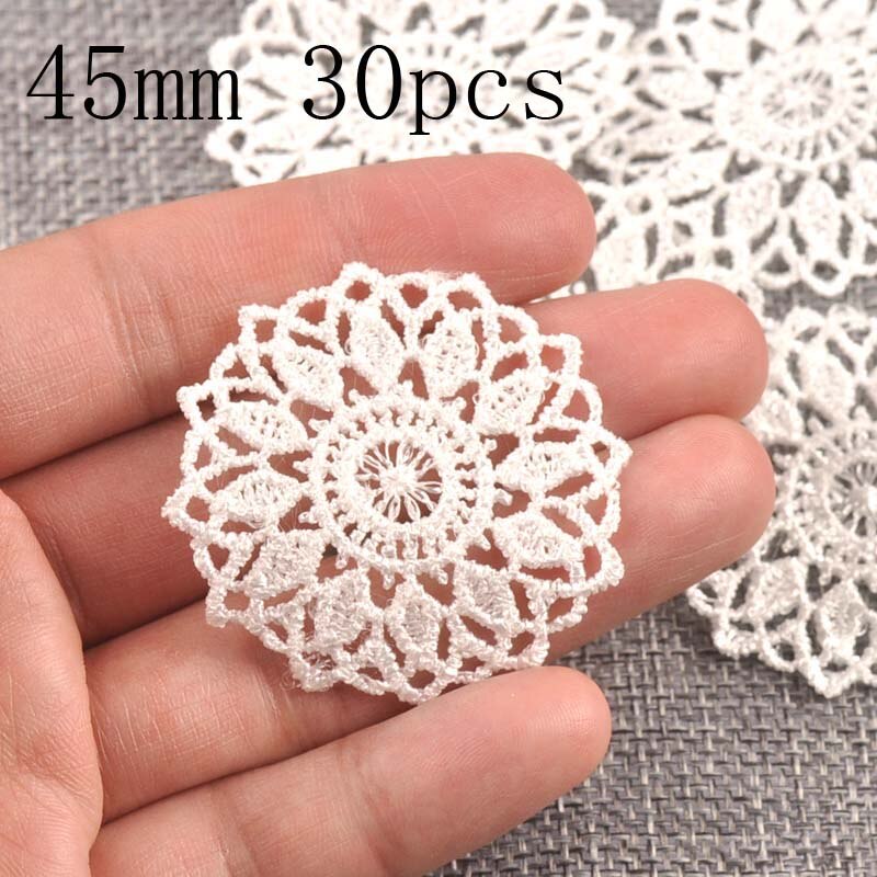 Garniture en maille avec appliques en dentelle blanche, fleur pour coudre sur tissu Guipure, fournitures de mariage, décoration de la maison: NICKEL
