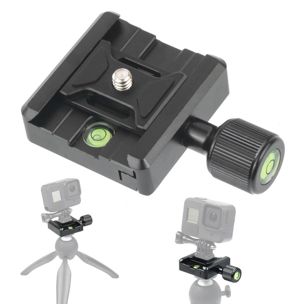 SLR Quick Release Plate Mount Clamp Adapter Kit with Level for Arca Swiss DSLR Cameras Tripod Ball Head Clip QR Board Bracket