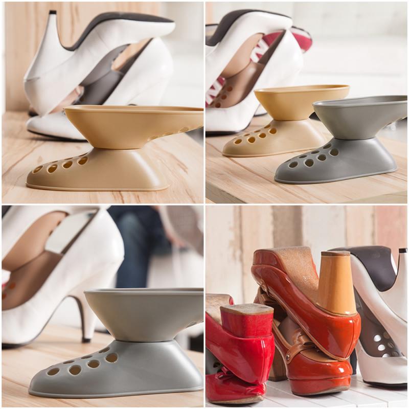 Space-saving Shoes Rack Shoe Storage Plastic Storage Stand / Organizer Rack / Stand Shelf For High Heel Shoe Shoes