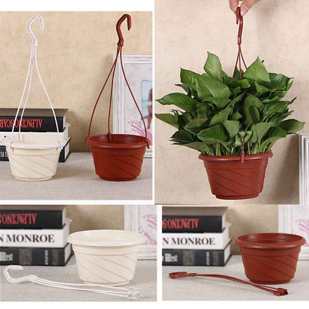 Plastic Hanging Baskets Hanging Plant Flower Pots With Chain Garden Supplies Resin Plant Flower Hanging Pot Basket