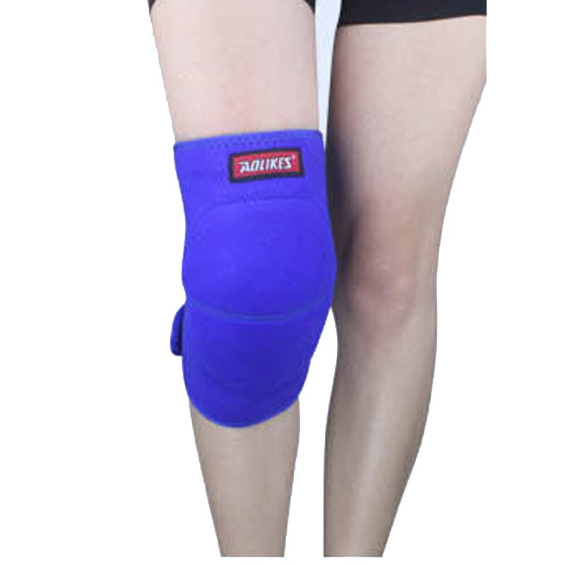 Aolikes 1 st volleyboll knäskydd tjockare svamp sportstöd knäskydd för basket dans joelheira rodilleras beskyddare: Blå / L