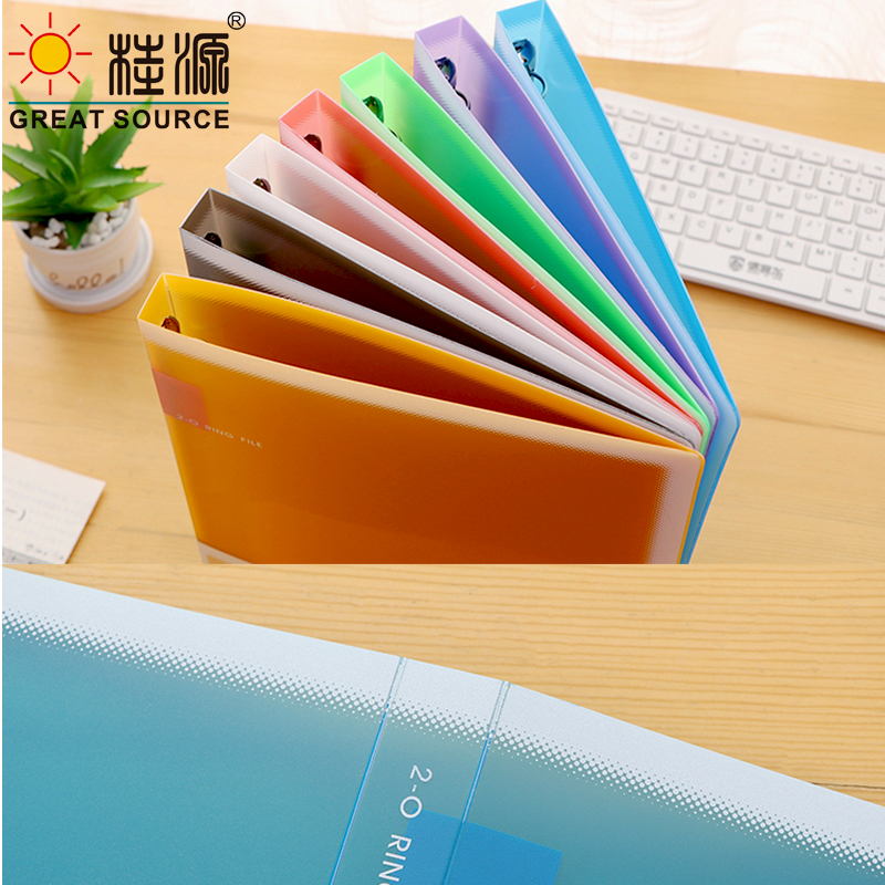 A4 Lever Arch File 3 Rings ABS Board Folder 30mm (1.18") Spine Pull Stationery Document Storage Assorted Bright Colours(2PCS)