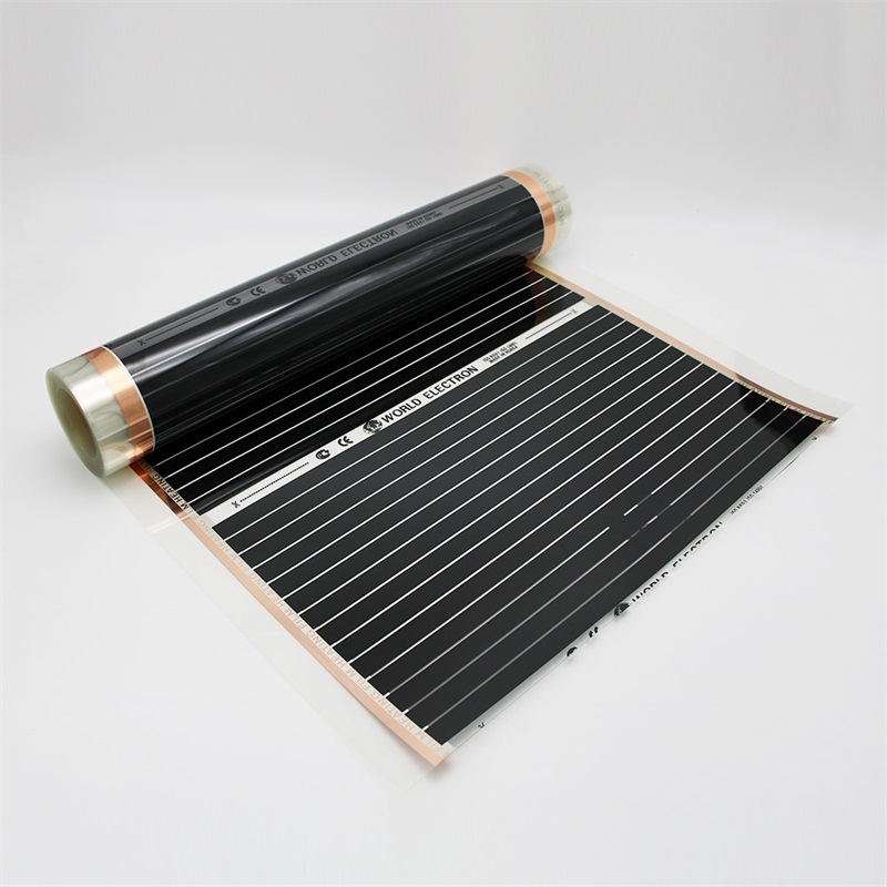 50CM * 2M 220W Elektrische Kohlenstoff Beheizten Boden Unter Teppich Heizung Film mit Klemmen, Isolierung beschmieren