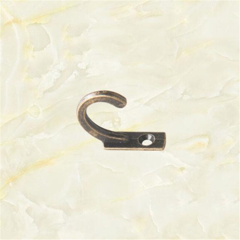 5/10/20PCS Single Prong Hook Mini Size Wall Mounted Retro Robe Cloth Hanger for Coats Hats Towels Keys