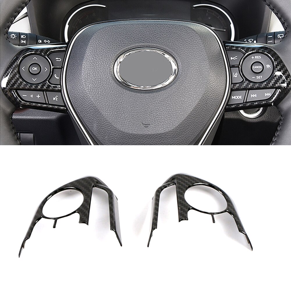 For Toyota Rav 4 Rav4 5 Gen Carbon Fiber Printed ABS Interior Moulding Center Console Dashboard Modify Decoration: Style D