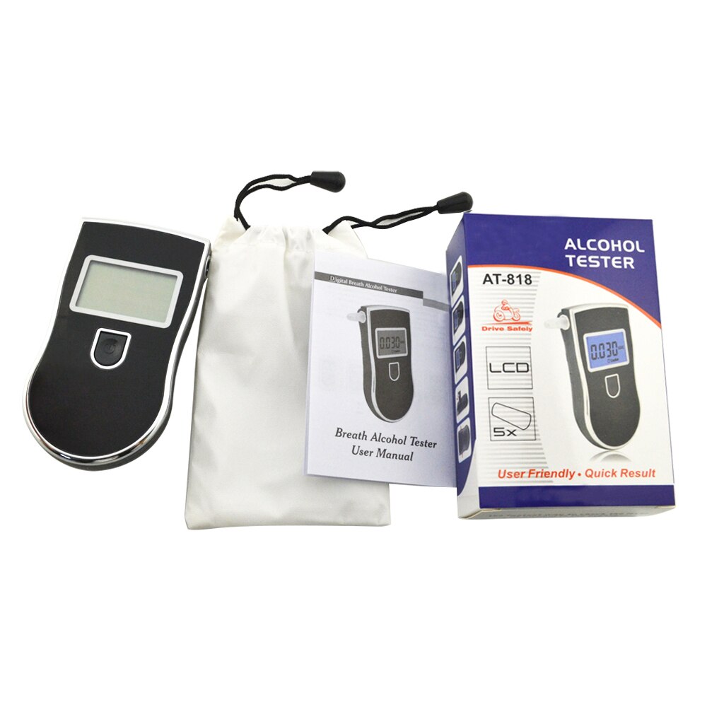 AT818 Police Digital Breath Alcohol Tester Breathalyzer Grandado