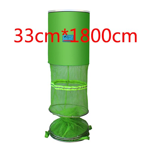 Draagbaar visnet rondvis garnalen gaas kooi vissen: Groen 33cm x 1800cm