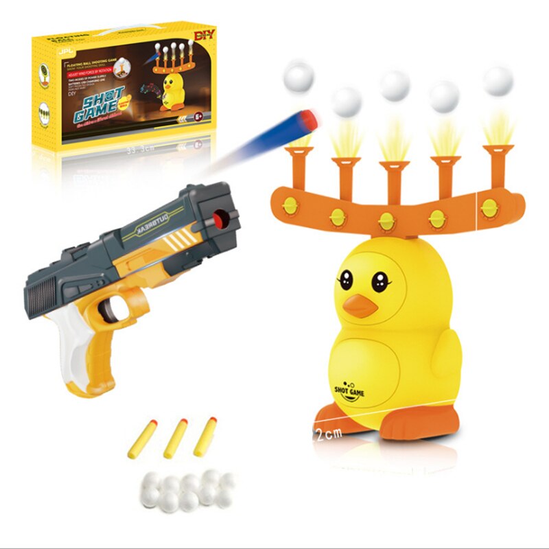 Shooting Games Kit DUCK Electric Floating Dart Target Practice Flying Ball Toys With Floating Ball Gun Toy for Adults Kids: Toy gun B with box