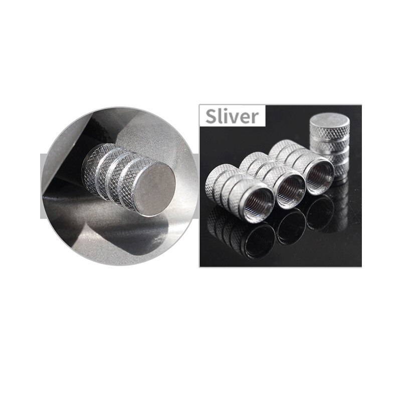 4 stk Dæksventilhætter - Aluminium Tyverisikret - Bolt-in Ventilationshætter til Bilfælge: 4 stk skiver