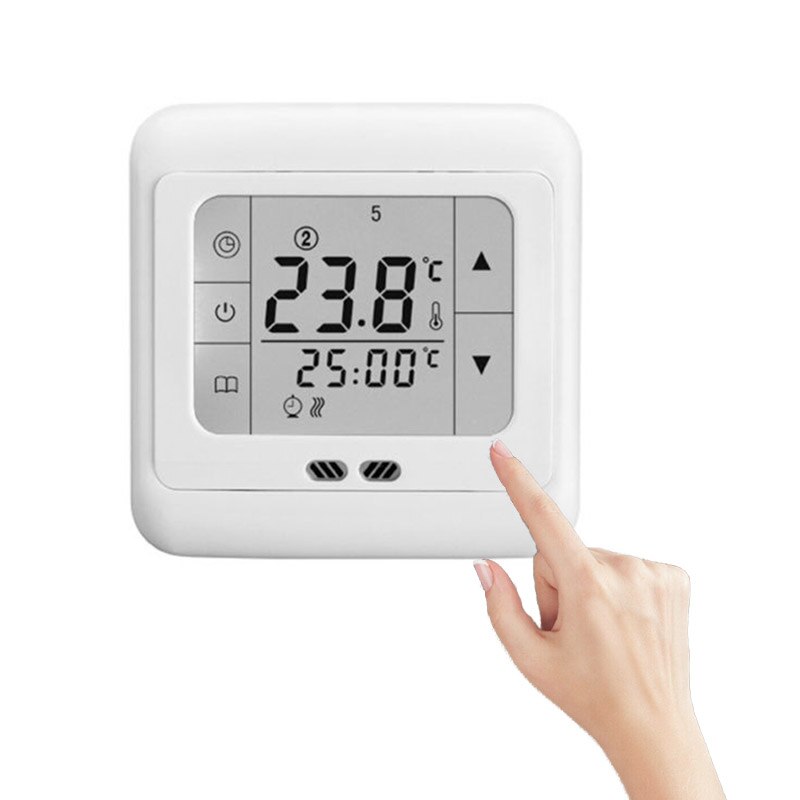 Programmable Digital Thermoregulator Touch Screen Room Heating Thermostat Underfloor Heating for Warm Floor Electric Heating