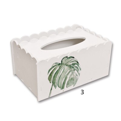 Cfen a'sgrøn plante hjem køkken pvc-træ tissuekasse diy solid serviet holder kasse fjernbetjening container tissuekasse 1pc: 3