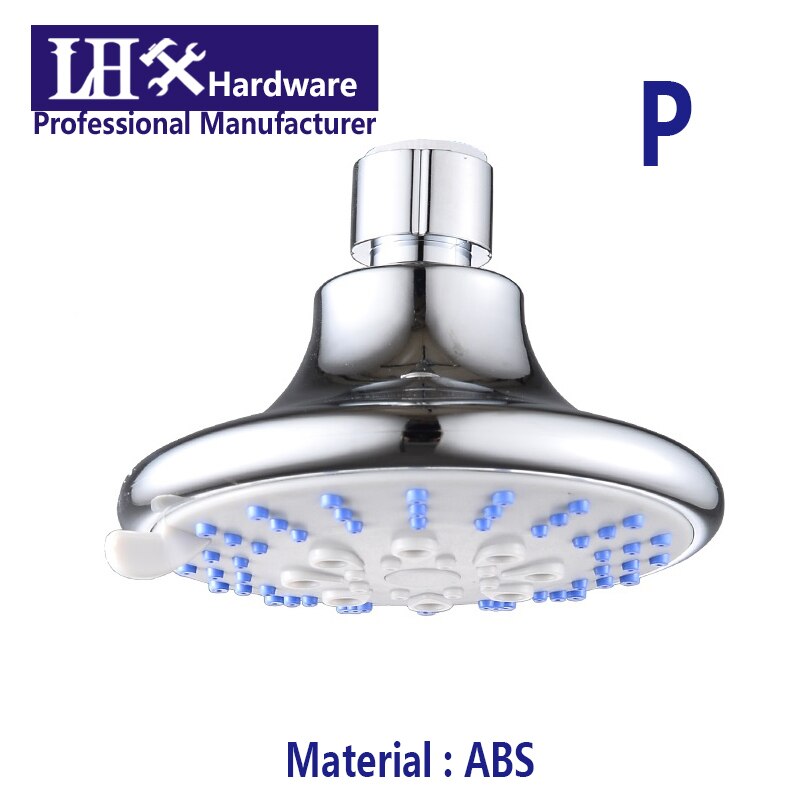Hotel Bathroom Showerhead ABS Plastic Top Spray Single Rain Shower Head Round Chrome Finish Showerhead LHX XY102 F: P
