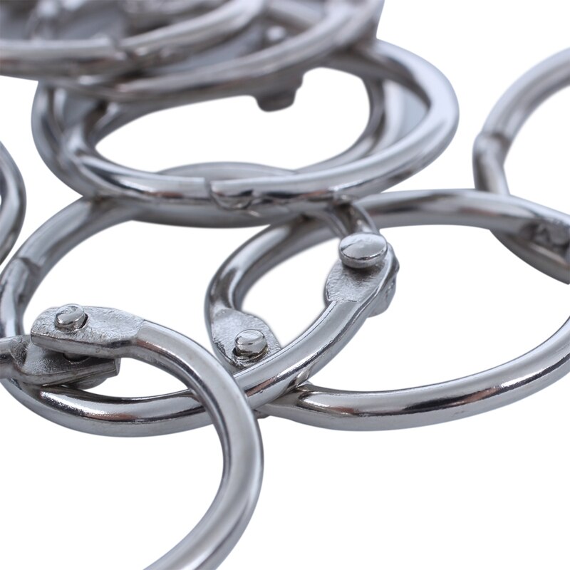 10 Hinged Rings Metal Binder Craft Split Hinge For Scrapbooking Photo Album Card 40X35mm