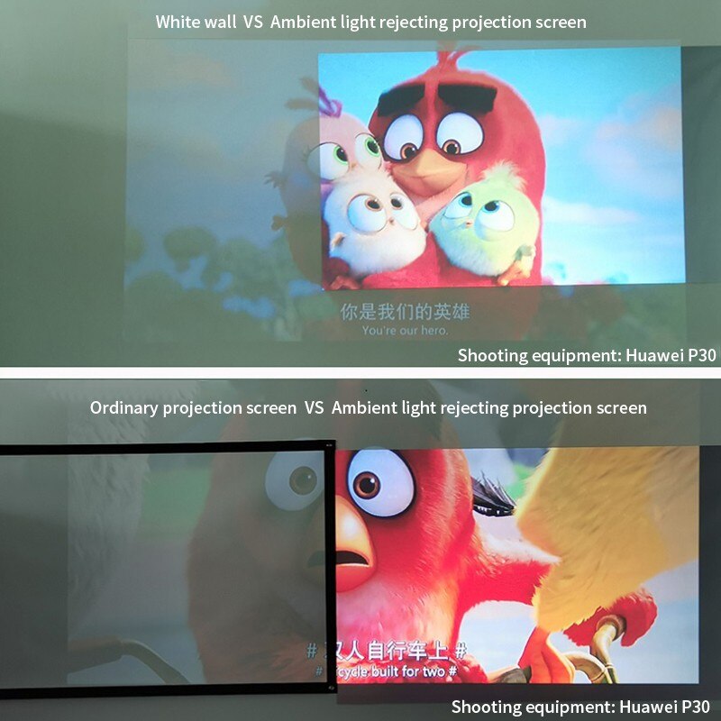 Projector Screen 30 60 72 84 100 120 130 Inch Reflecterende Stof Doek Voor YG300 T6 Xgimi H2 Halo Mogo xiaomi Dlp Projector