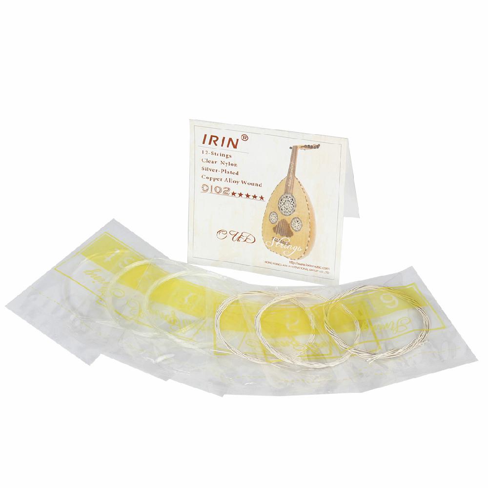 IRIN Udchenko Oud luth cordes 10/11/12 jeu de cordes Nylon Transparent et alliage de cuivre plaqué argent cordes enveloppées: 0102