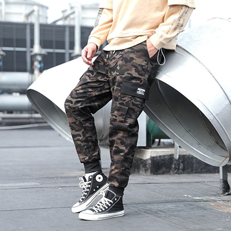 Mannen Broek High Street Camouflage Joggers Joggingbroek Mannen Streetwear Camo Stijlvolle Mannen Uitloper Joggingbroek Koreaanse