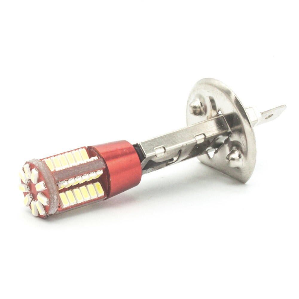 1 Pcs H1 P14.5S Led 57led 3014 Smd 12V Wit Mistlamp Verlichting Driving Lamp Voor Auto