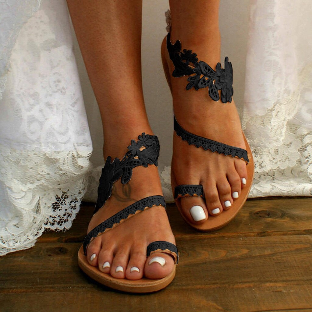 Mode Schoenen Vrouwen Zomer Sandalen Bohemen Kristal Parel Platte Zolen Toevallige Sexy Schoenen Vrouwelijke Buiten Toevallige Sandalen
