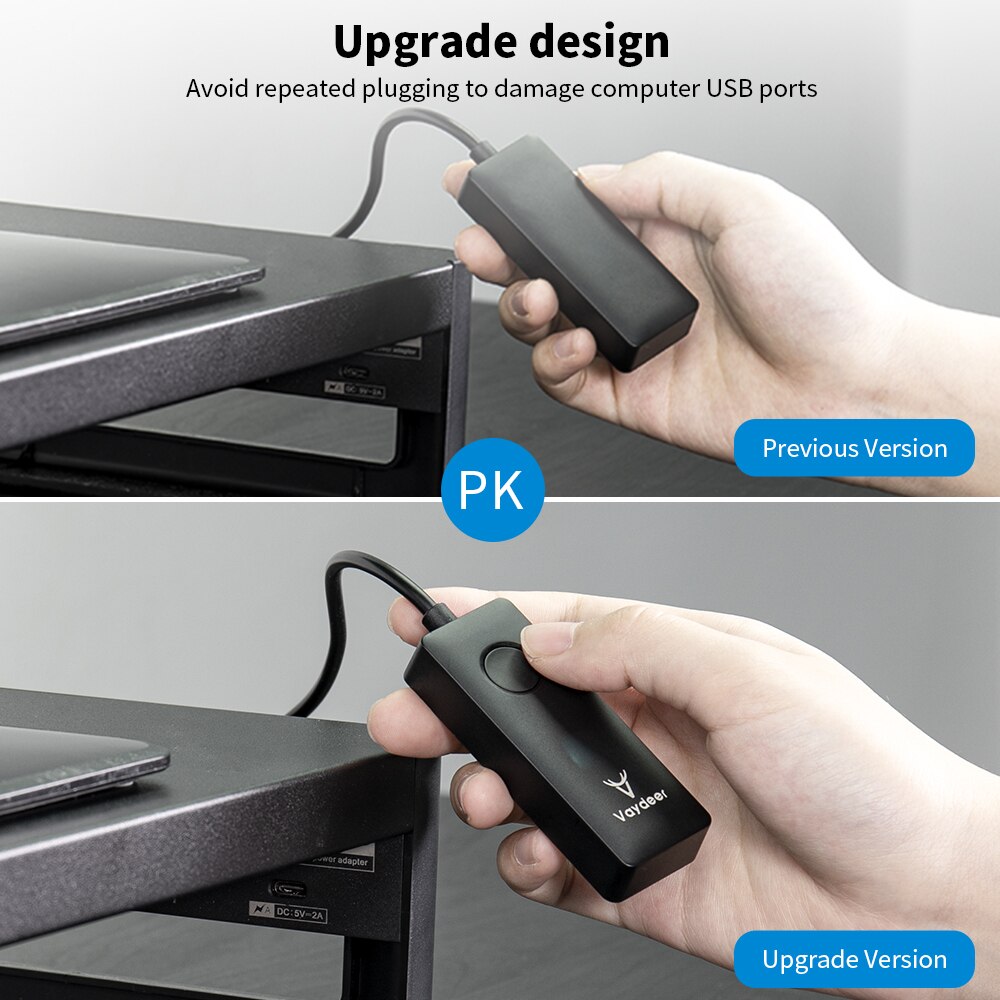 Vaydeer mouse jiggler mover usb-port drevfri med switch simulerer musebevægelse for at forhindre computeren i at gå i dvale